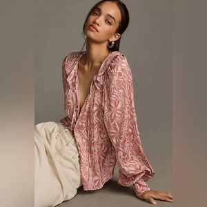 Anthropologie Florence Balducci Femme Collared Blouse